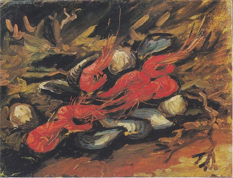 Still Life with Mussels and Shrimp, Vincent Van Gogh